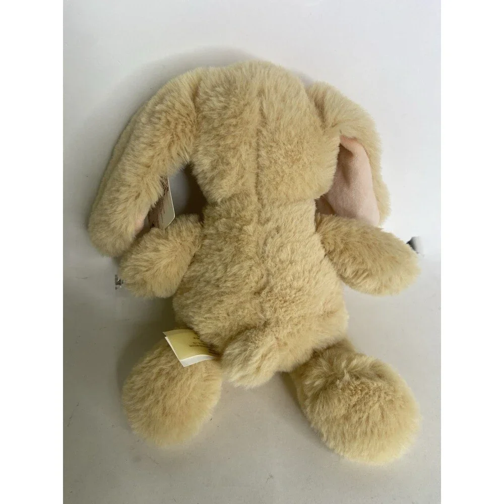 Walmart Beige Tan Plush Bunny Rabbit Stuffed Animal Tow with Bow 2023 NEW